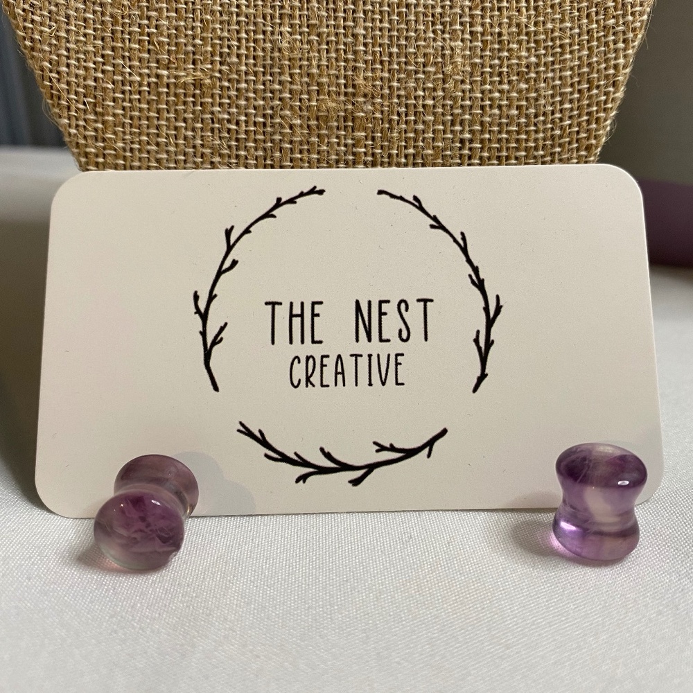 Amethyst Quarts Flared Plugs (00)
